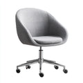 Sedia da ufficio imbottita in tessuto 60x60x85 cm - grigio - design moderno per ufficio