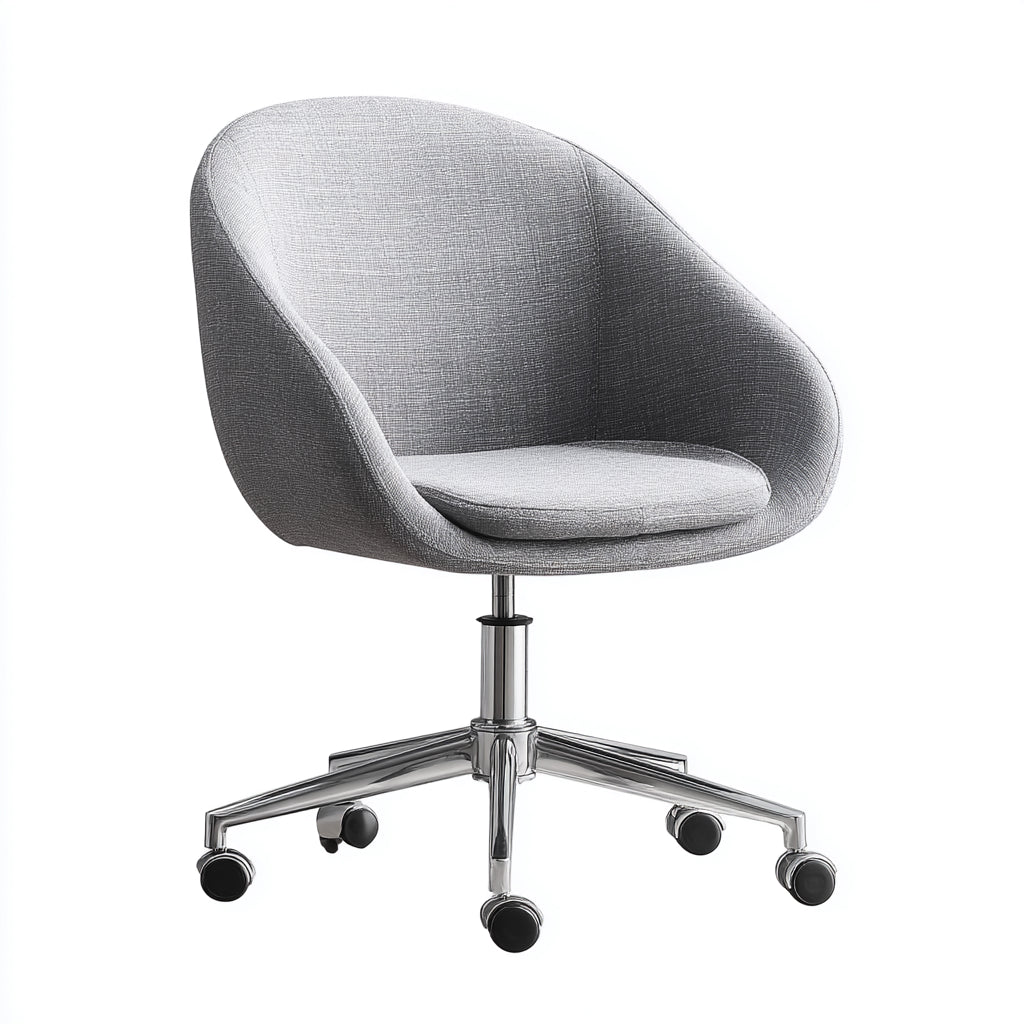 Sedia da ufficio imbottita in tessuto 60x60x85 cm - grigio - design moderno per ufficio