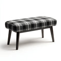 Panca per letto imbottita tessuto 120x40x45 cm - nero grigio - design moderno per camera da letto