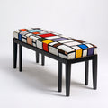 Panca per letto imbottita tessuto 110x40x45 cm - multicolore - design moderno per camera da letto