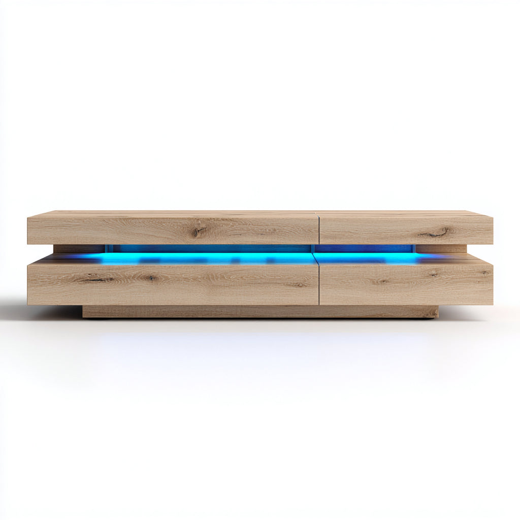 Mobile TV in legno 180x40x45 cm - marrone chiaro - design moderno per soggiorno