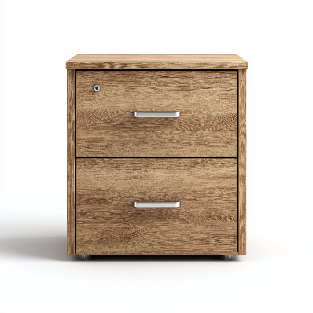 Armadio per ufficio con cassetti in legno 45x45x55 cm - marrone - adatto per ufficio con stile moderno