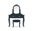 Toeletta con specchio legno e MDF 90x40x145 cm - nero - adatta alla camera da letto - design classico