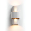 Applique da parete in metallo 8x12x24 cm - bianco - per esterni illuminazione bidirezionale design moderno