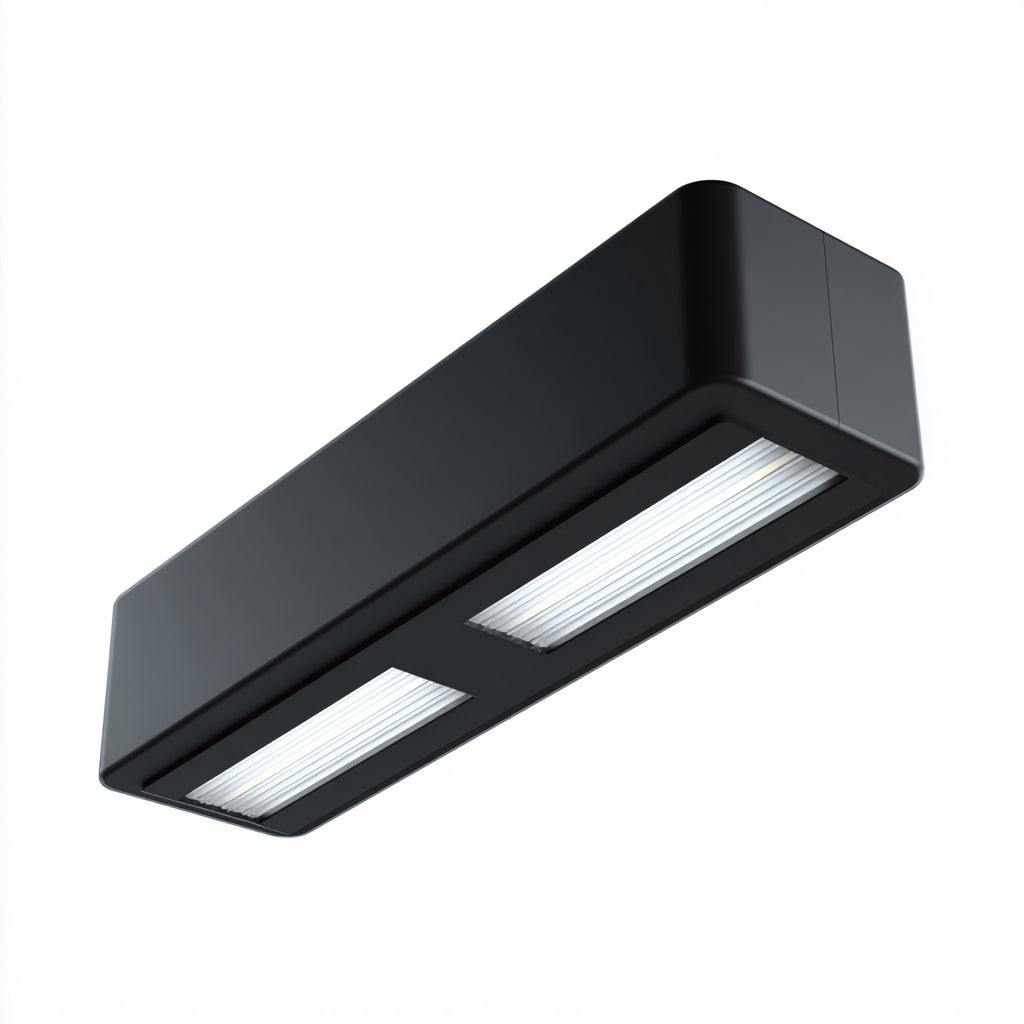 Lampada da soffitto LED in metallo 80x12x6 cm - nero - design moderno per cucina e ufficio