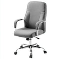 Sedia da ufficio imbottita in tessuto con braccioli 65x62x100 cm - grigio - design moderno per ufficio