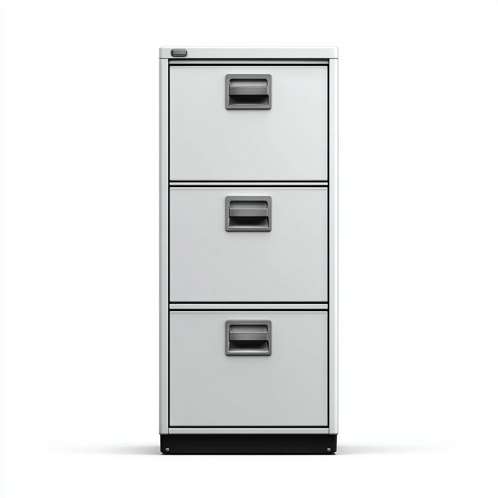 Armadio per ufficio con cassetti in metallo 40x45x110 cm - grigio chiaro - adatto per ufficio con stile industriale
