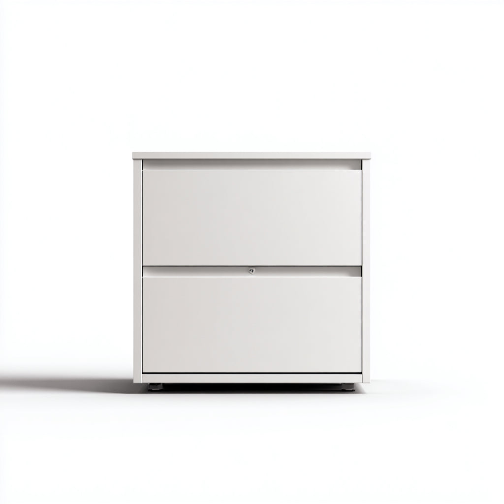 Armadio per ufficio con cassetti in metallo 80x45x70 cm - bianco - adatto per ufficio con stile moderno