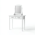 Toeletta con specchio legno e MDF 80x40x130 cm - bianco - adatta alla camera da letto - design classico