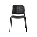 Sedia da giardino sedia metallo 50x48x78 cm - nero - design moderno per esterno