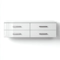 Mobile TV sospeso in pannelli 160x40x35 cm - bianco - design moderno per soggiorno