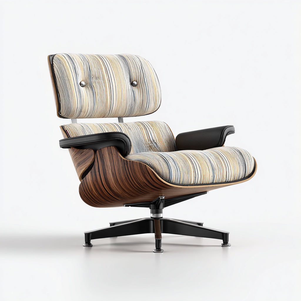 Sedia da ufficio imbottita in tessuto e legno 75x72x95 cm - beige - nero - design moderno per ufficio