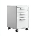 Armadio per ufficio con cassetti in metallo su ruote 40x45x60 cm - bianco - adatto per ufficio con stile moderno