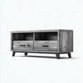 Mobile TV in pannelli effetto legno 160x40x50 cm - grigio chiaro - design moderno per soggiorno