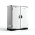 Armadio per ufficio in metallo con ante battenti 90x45x90 cm - bianco - adatto per ufficio con stile moderno e struttura robusta