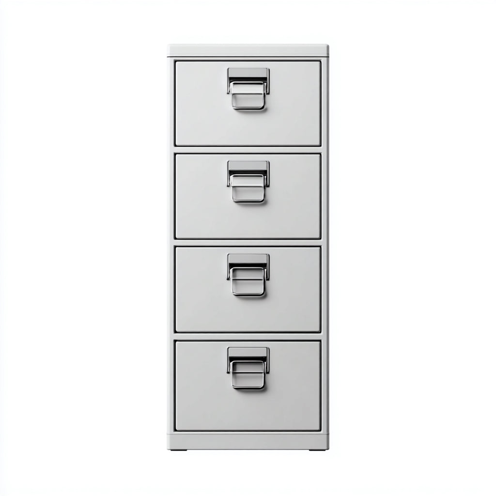 Armadio per ufficio con cassetti in metallo 40x45x120 cm - grigio chiaro - adatto per ufficio con stile industriale
