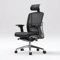 Sedia da ufficio con schienale in rete 68x65x115 cm - nero - design ergonomico per ufficio
