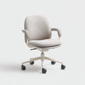 Sedia da ufficio imbottita in tessuto con braccioli 62x62x90 cm - grigio - design moderno per ufficio