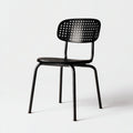 Sedia da giardino sedia metallo 52x50x78 cm - nero - design moderno per esterno