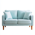 Divano a due posti in tessuto 150x85x88 cm - azzurro chiaro - design moderno per soggiorno