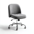 Sedia da ufficio imbottita in tessuto 58x58x80 cm - grigio - design moderno per ufficio