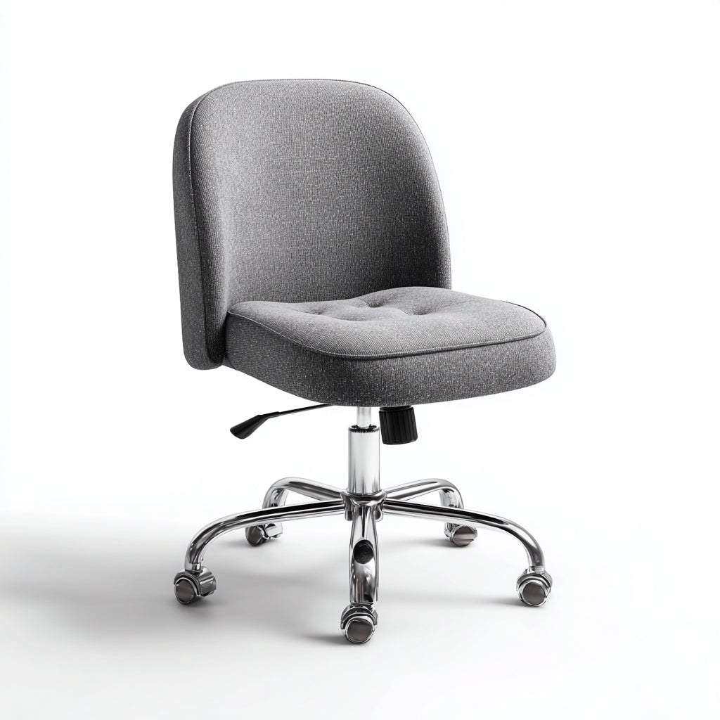 Sedia da ufficio imbottita in tessuto 58x58x80 cm - grigio - design moderno per ufficio
