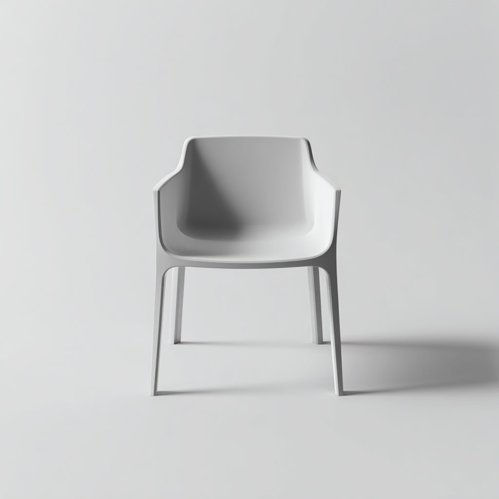 Sedia da giardino sedia plastica con braccioli 57x54x80 cm - grigio - design minimalista per esterno