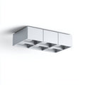 Lampada da soffitto in metallo e vetro 60x20x8 cm - bianco - design moderno per cucina e ufficio