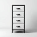 Armadio per ufficio con cassetti in metallo 40x35x80 cm - bianco - adatto per ufficio con stile industriale