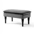 Panca per letto imbottita tessuto 120x40x45 cm - nero bianco - design classico per camera da letto