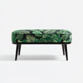 Panca per letto imbottita tessuto 120x40x45 cm - verde - design moderno per camera da letto