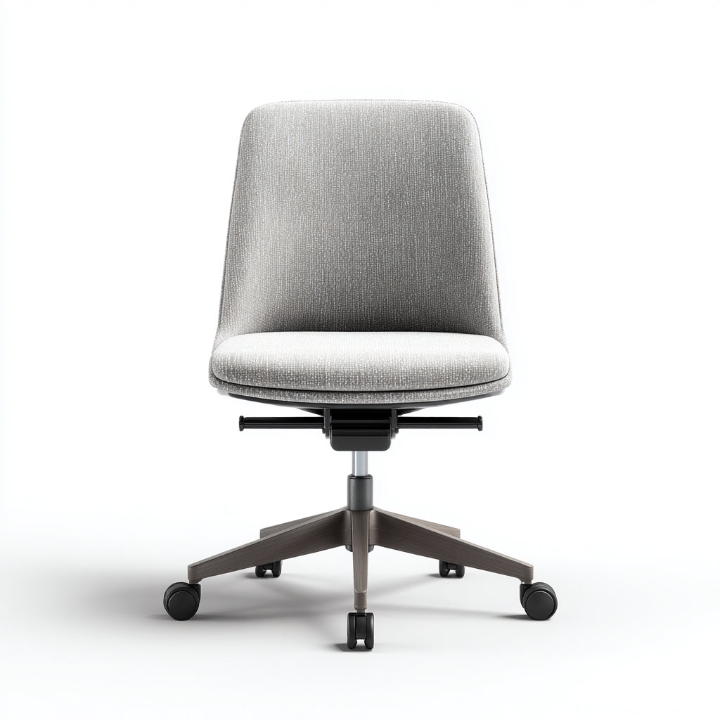 Sedia da ufficio imbottita in tessuto 60x60x88 cm - grigio - design moderno per ufficio