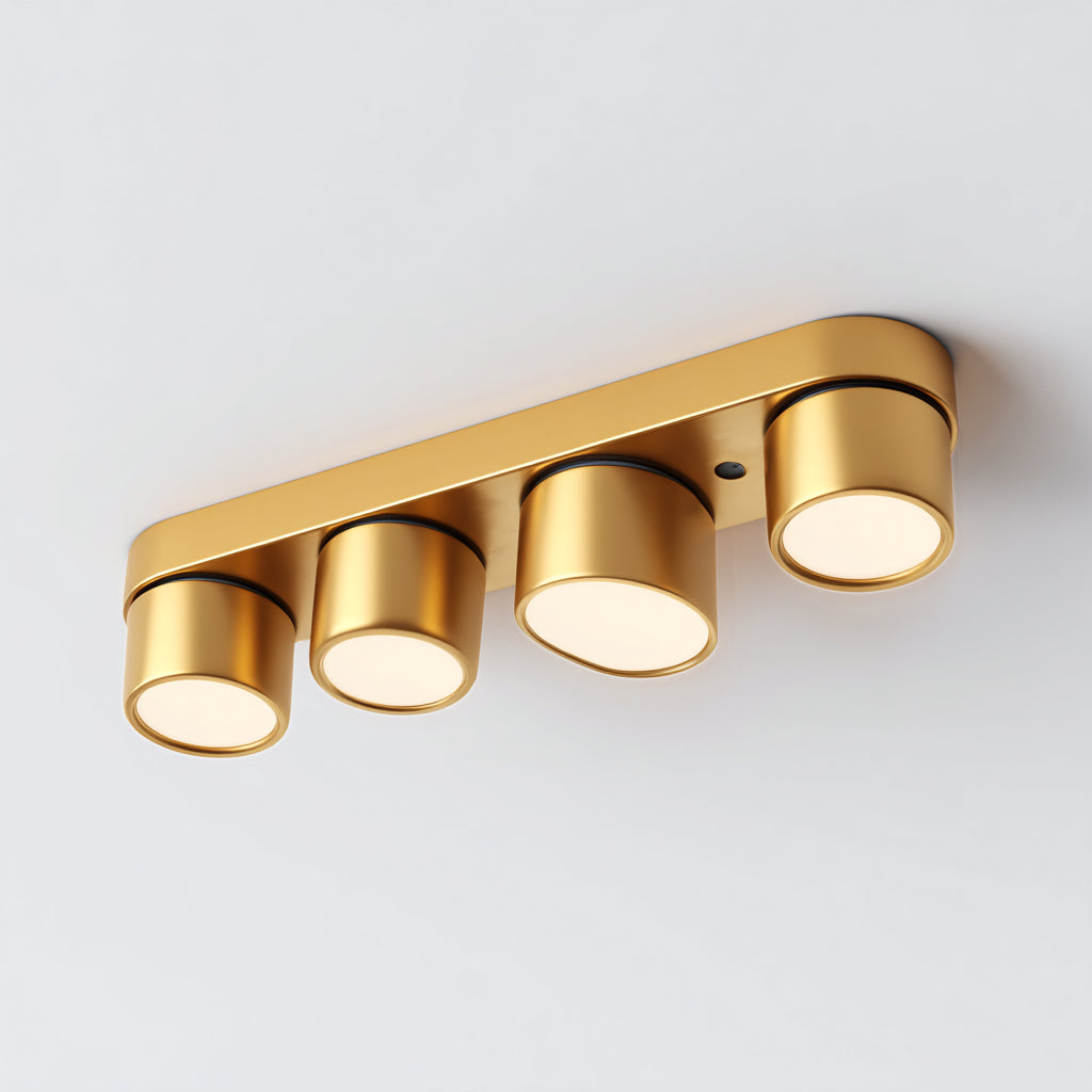 Lampada da soffitto in metallo 60x12x10 cm - oro - design moderno per soggiorno e corridoio