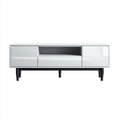 Mobile TV in pannelli 160x40x45 cm - bianco-nero - design moderno per soggiorno