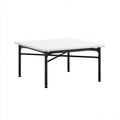 Tavolino da caffè quadrato 80x80x40 cm - metallo - bianco - nero - design moderno per soggiorno
