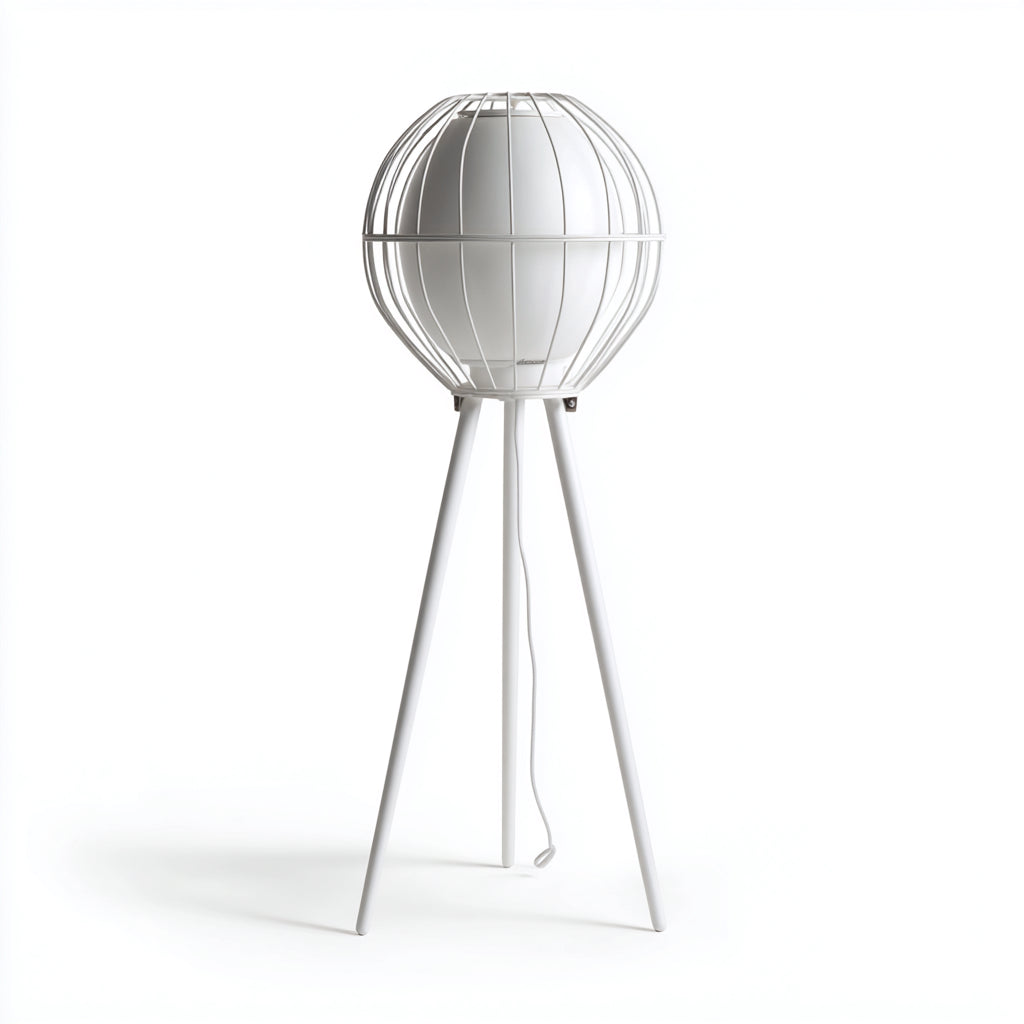 Lampada da terra in metallo 45x45x150 cm - bianco - design moderno per soggiorno